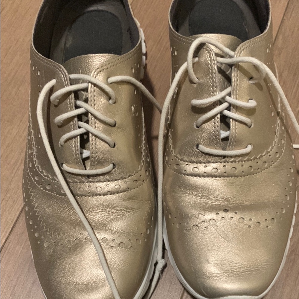 Cole Haan Gold Sneakers